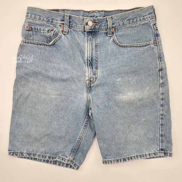 Vintage 1990's Levi's 505 Regular Fit Denim Shorts Size 34 Men's - Picture 1 of 6